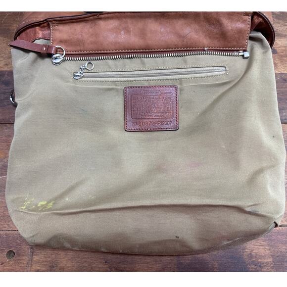 Vintage COACH Hamptons Brown Leather Shoulder Bag Tote Purse Style No. F12607 - Picture 14 of 16